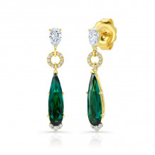 Uneek Indicolite Tourmaline Diamond Earrings - ER002INTOURU