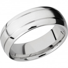 Lashbrook Cobalt Chrome 8mm Men's Wedding Band - CC8D2.5+SATIN_POLISH