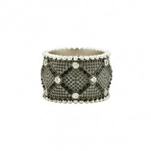 Freida Rothman Industrial Finish Cigar Band Ring - IFPKZBKR30-6