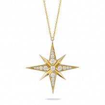 Doves Celestia 18k Yellow Gold Diamond Necklace - N9946
