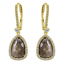 Meira T 18k Yellow Gold Rough Diamond Drop Earrings