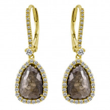 Meira T 18k Yellow Gold Rough Diamond Drop Earrings