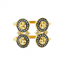 Freida Rothman Lattice Motif Double Splice Ring - LMYKZR01-6