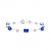 Uneek Precious Cushion Blue Sapphire Bracelet - LBR202CU