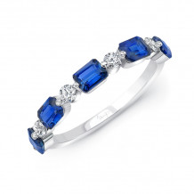 Uneek Blue Sapphire Diamond Band - R006U