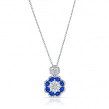 Uneek Blue Sapphire and Diamond Pendant - LVPLG3387S
