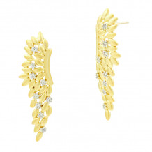 Freida Rothman Fleur Bloom Empire Angel Wing Earrings - FBPYZE40-14K