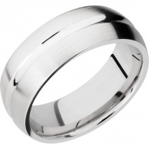 Lashbrook Cobalt Chrome 8mm Men's Wedding Band - CC8DC+POLISH_SATIN