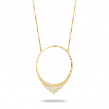 Doves Fibonacci 18k Yellow Gold Diamond Necklace - N7820