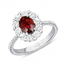 Uneek Oval Ruby Diamond Engagement Ring - LVS1015OVRU