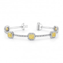 Uneek Princess-Cut Fancy Yellow Diamond Bracelet - LBR105