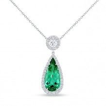 Uneek Green Tourmaline Anniversary Diamond Pendant - PN009INTOURU