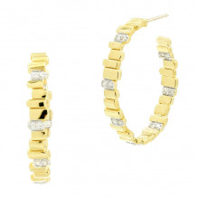 Freida Rothman 14k Yellow Gold Plated Sterling Silver Hoops