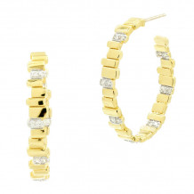 Freida Rothman 14k Yellow Gold Plated Sterling Silver Hoops
