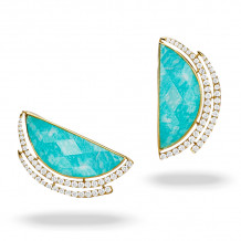 Doves Amazon Breeze 18k Yellow Gold Gemstone Earrings - E8875AZ