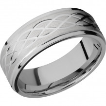 Lashbrook Titanium 8mm Men's Wedding Band - 8FGECELTIC6+SATIN_POLISH