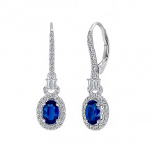 Uneek Oval Sapphire Diamond Earrings - LVERI294S