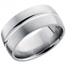 Lashbrook Titanium 10mm Men's Wedding Band - 10DC+POLISH_SATIN