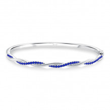 Uneek Blue Sapphire Diamond Bangle - LVBARI355WS