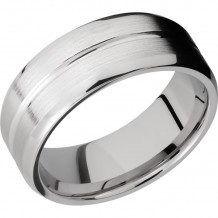 Lashbrook Cobalt Chrome 8mm Men's Wedding Band - CC8B11U+POLISH_SATIN_POLISH