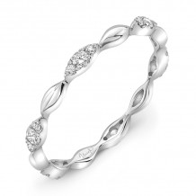 Uneek Silver Lake Stackable Diamond Band - LVBWA334W