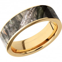 Lashbrook 14k Yellow Gold 7mm Men's Wedding Band - 14KY7F16_MOCTREESTAND+POLISH