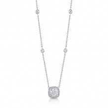 Uneek Cushion Cut Diamond Pendant - LVN683CU