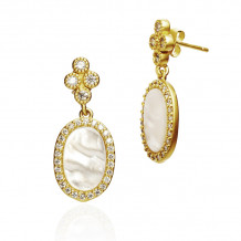 Freida Rothman Touch Of Color Earrings - YZE020108B-MOP-14K