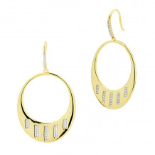 Freida Rothman 14k Yellow Gold Plated Sterling Silver Hoops
