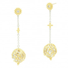 Freida Rothman Textured Ball Drop Earrings - FBPYZE19-14K