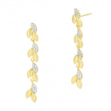 Freida Rothman Sparkling Petals Linear Earrings - AHPYZE16-14K