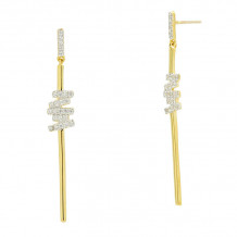 Freida Rothman 14k Yellow Gold Plated Sterling Silver Earrings