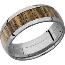 Lashbrook Titanium Hardwood 8mm Men's Wedding Band - HW8D15_BOCOTE+POLISH