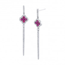 Uneek Ruby Diamond Earrings - LVECF385RU