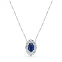 Uneek Oval Blue Sapphire Pendant - PN233OVBSU