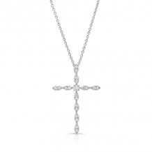 Uneek Skinny Diamond Cross Pendant - LVNWC825W