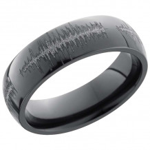 Lashbrook Black Zirconium 6mm Men's Wedding Band - Z6D_WLCVSOUNDWAVE+POLISH