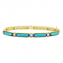 Freida Rothman Baguette Bar Hinge Bangle - YRZB080065B-TQ