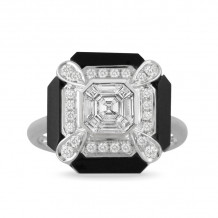 Doves Mondrian 18k White Gold Diamond Ring - R9704BO