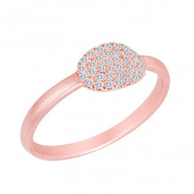 Meira T 14k Rose Gold Pave Diamond Stackable Circular Ring