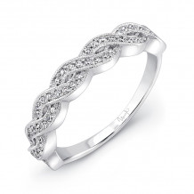 Uneek Crisscross/Twist Diamond Wedding Band - UWB024