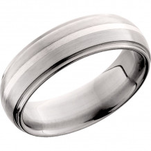 Lashbrook Titanium 7mm Men's Wedding Band - 7DGE11_SS+SATIN_POLISH