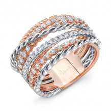 Uneek Teneriffe IV Crossover-Style Stack-Illusion Diamond Band - LVBW081RW