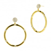 Freida Rothman Radiance Drop Hoop Earring - RNPYZE17-14K