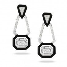 Doves Mondrian 18k White Gold Gemstone Earrings - E9187BO