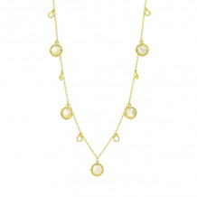 Freida Rothman Stone Droplet Necklace - YZ070456B-MOP-40