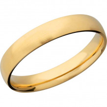 Lashbrook 14k Yellow Gold 4mm Men's Wedding Band - 14KY4D-P+SATIN