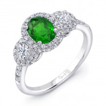 Uneek Emerald Diamond Engagement Ring - LVRTP1529E