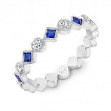 Uneek Blue Sapphire Diamond Fashion Ring - LVB0722WSWF