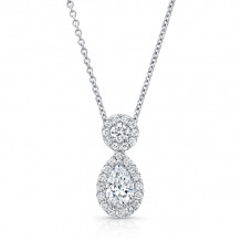 Uneek Pear-Shaped and Round Diamond Pendant - LVN684PS